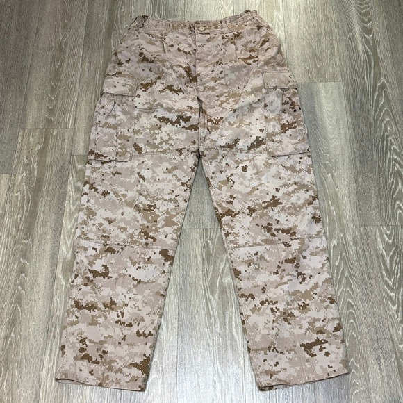 USMC Military Camo Cargo Pants Tan Marpat Desert Digital MCCUU Medium Tactical - Picture 1 of 13